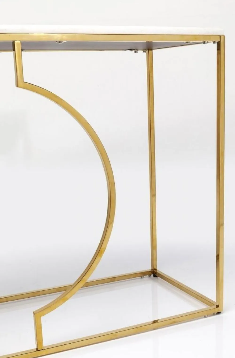 Konsole I Toaletki*KARE Design Konsola Miami Loft 120x35 Cm Złoto-biała