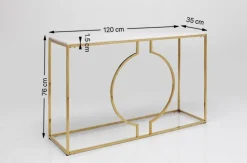 Konsole I Toaletki*KARE Design Konsola Miami Loft 120x35 Cm Złoto-biała