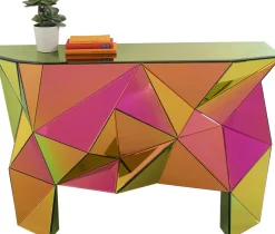 Konsole I Toaletki*KARE Design Konsola Nowoczesna Lustrzana Kolorowa 127x39 Cm