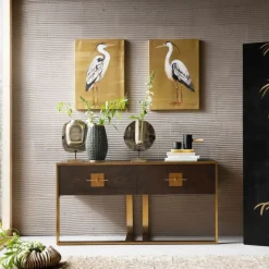 Konsole I Toaletki*KARE Design Konsola Osaka 149x45 Cm Brązowa