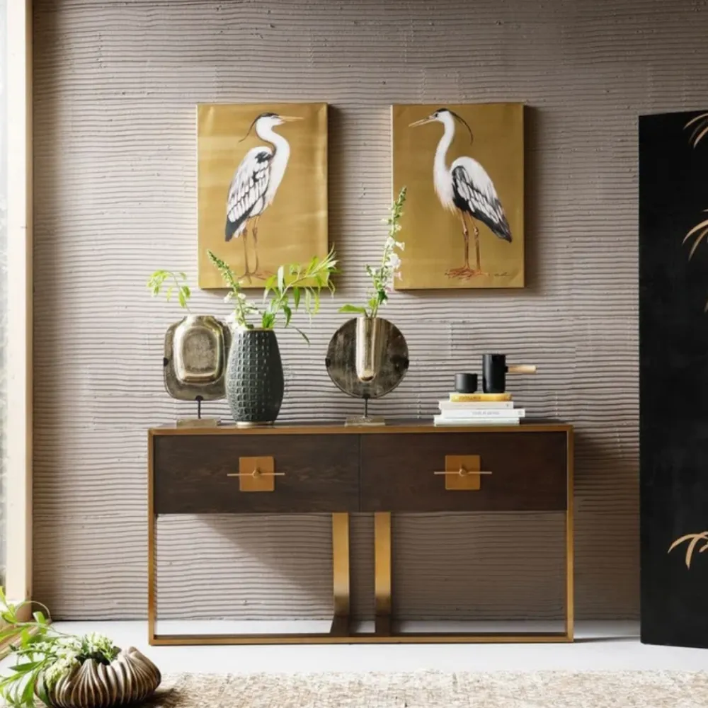 Konsole I Toaletki*KARE Design Konsola Osaka 149x45 Cm Brązowa