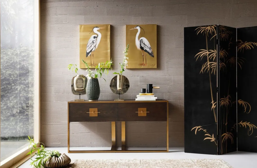 Konsole I Toaletki*KARE Design Konsola Osaka 149x45 Cm Brązowa