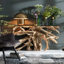 Konsole I Toaletki*KARE Design Konsola Roots 150x40 Cm Drewniana