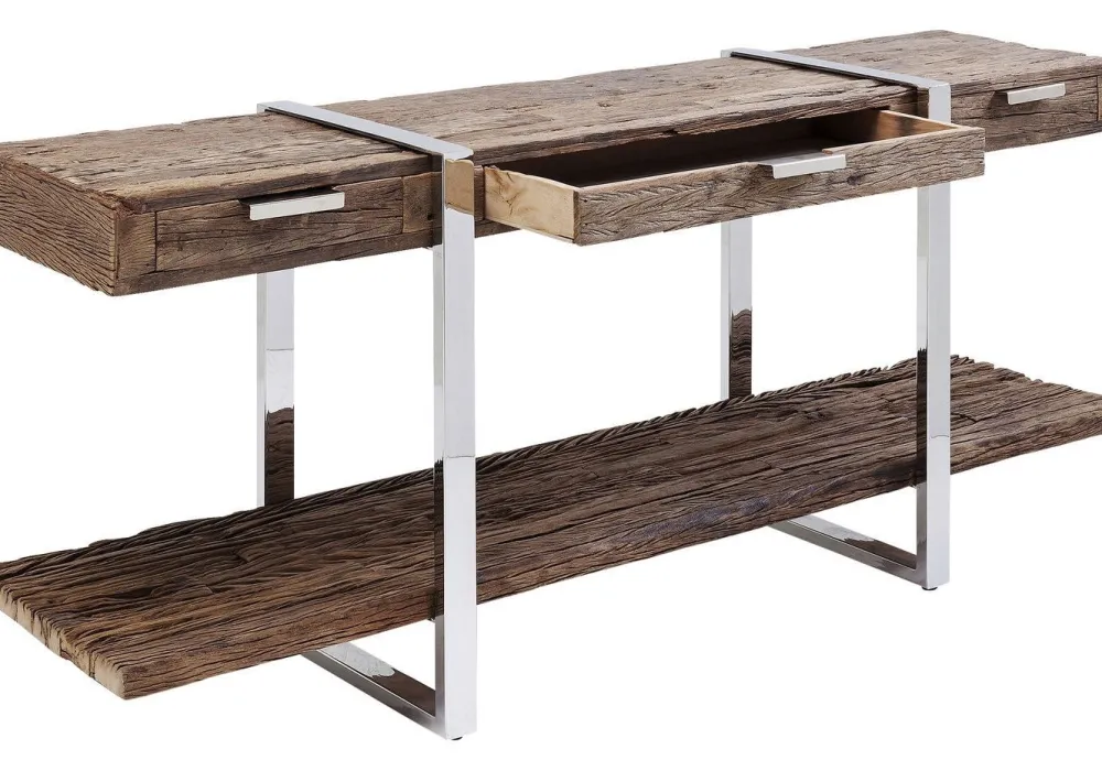 Konsole I Toaletki*KARE Design Konsola Rustico 180x46 Cm Drewno Recyklingowane