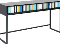 Konsole I Toaletki*KARE Design Konsola Z Szufladami MDF Czarna 136x40 Cm Front Kolorowy