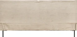 Łóżka*KARE Design Łóżko Podwójne Z Zagłówkiem Kremowe Nogi Czarne 160x200 Cm