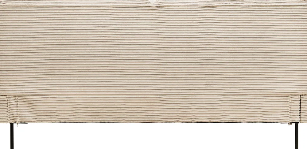 Łóżka*KARE Design Łóżko Podwójne Z Zagłówkiem Kremowe Nogi Czarne 160x200 Cm