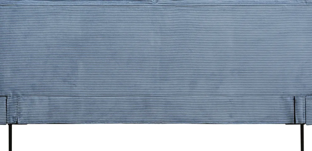 Łóżka*KARE Design Łóżko Podwójne Z Zagłówkiem Niebieskie Nogi Czarne 180x200 Cm