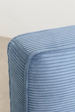 Łóżka*KARE Design Łóżko Podwójne Z Zagłówkiem Niebieskie Nogi Czarne 180x200 Cm