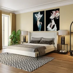 Łóżka*KARE Design Łóżko Tivoli 180x200 Cm Ecru