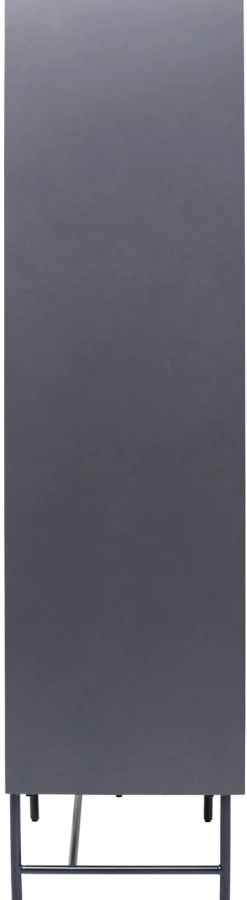 Witryny*KARE Design Kredens Selina 82x170 Cm Ciemnoszary - Front Brązowy