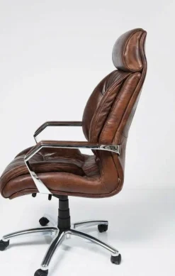 Krzesła*KARE Design Krzesło Biurowe Cigar 62x113 Cm Brązowe Skóra Naturalna