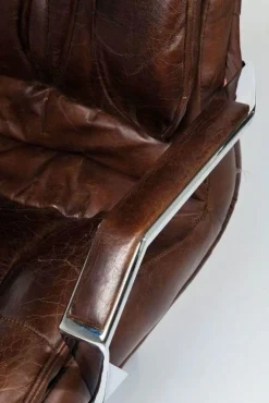Krzesła*KARE Design Krzesło Biurowe Cigar 62x113 Cm Brązowe Skóra Naturalna