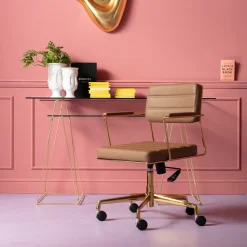 Krzesła*KARE Design Krzesło Biurowe Dottore 60x81 Cm Brązowe