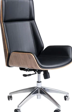 Krzesła*KARE Design Krzesło Biurowe Rouven 59x112 Cm Czarno-brązowe