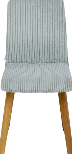 Krzesła*KARE Design Krzesło Do Jadalni Tapicerka Jasnoniebieska Nogi Dębowe Olejowane 44x92 Cm