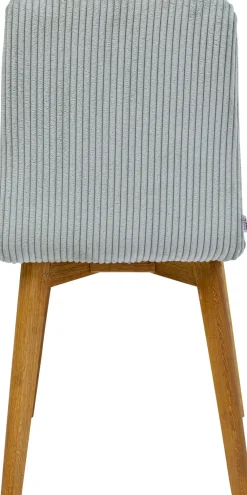 Krzesła*KARE Design Krzesło Do Jadalni Tapicerka Jasnoniebieska Nogi Dębowe Olejowane 44x92 Cm