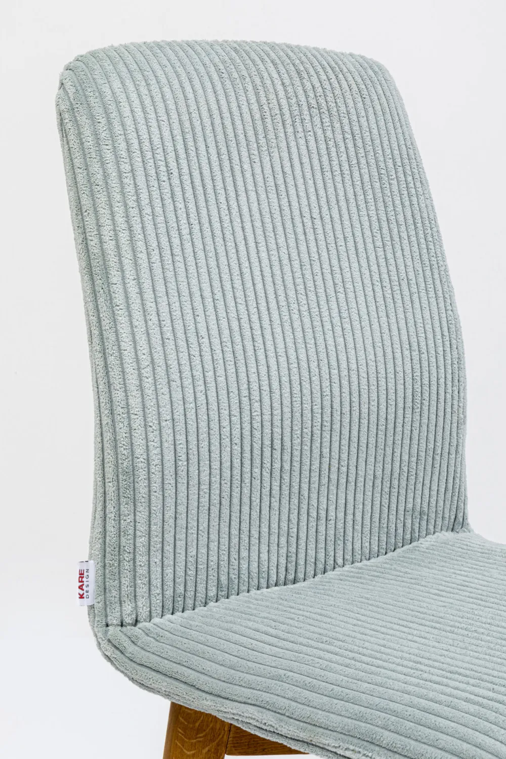 Krzesła*KARE Design Krzesło Do Jadalni Tapicerka Jasnoniebieska Nogi Dębowe Olejowane 44x92 Cm