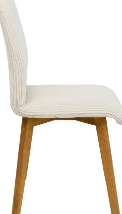 Krzesła*KARE Design Krzesło Do Jadalni Tapicerka Kremowa Nogi Dębowe Olejowane 44x92 Cm