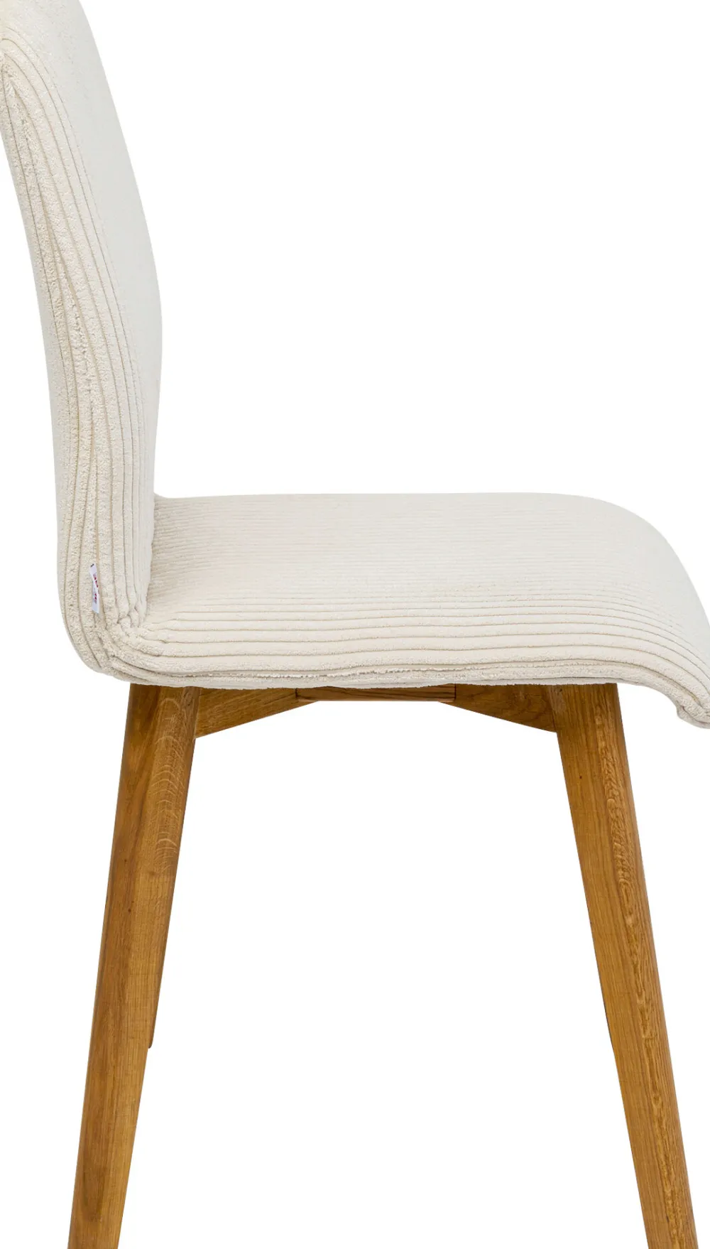 Krzesła*KARE Design Krzesło Do Jadalni Tapicerka Kremowa Nogi Dębowe Olejowane 44x92 Cm