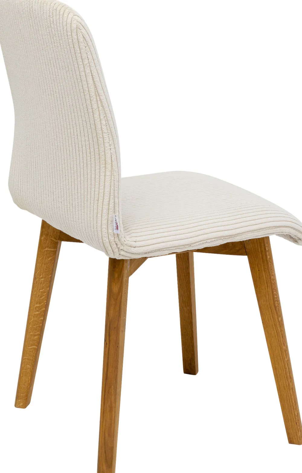 Krzesła*KARE Design Krzesło Do Jadalni Tapicerka Kremowa Nogi Dębowe Olejowane 44x92 Cm
