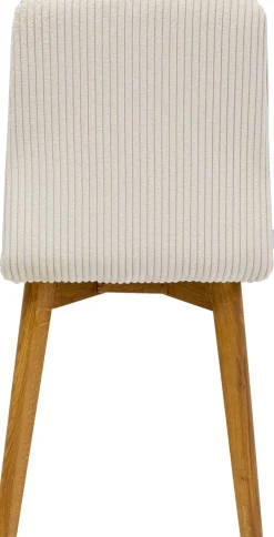 Krzesła*KARE Design Krzesło Do Jadalni Tapicerka Kremowa Nogi Dębowe Olejowane 44x92 Cm