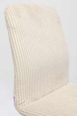 Krzesła*KARE Design Krzesło Do Jadalni Tapicerka Kremowa Nogi Dębowe Olejowane 44x92 Cm