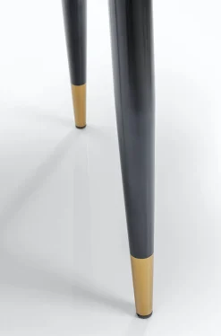Krzesła*KARE Design Krzesło Do Salonu Tapicerowane Niebieskie Nogi Czarno-złote