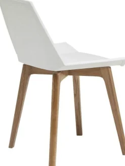 Krzesła*KARE Design Krzesło Geometric 50x76 Cm Biało-drewniane