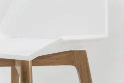 Krzesła*KARE Design Krzesło Geometric 50x76 Cm Biało-drewniane