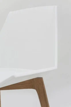 Krzesła*KARE Design Krzesło Geometric 50x76 Cm Biało-drewniane