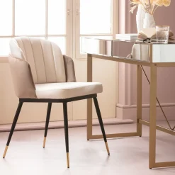 Krzesła*KARE Design Krzesło Hojas 52x80 Cm Beżowe