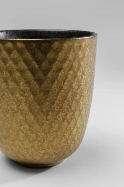 Zastawa Stołowa|Kubki*KARE Design Kubek Bez Ucha Z Porcelany Czarno-złoty 200 Ml