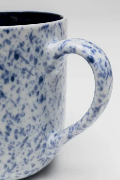 Zastawa Stołowa|Kubki*KARE Design Kubek Kamionkowy Z Uchem W Kolorze Biało-niebieskim 350 Ml