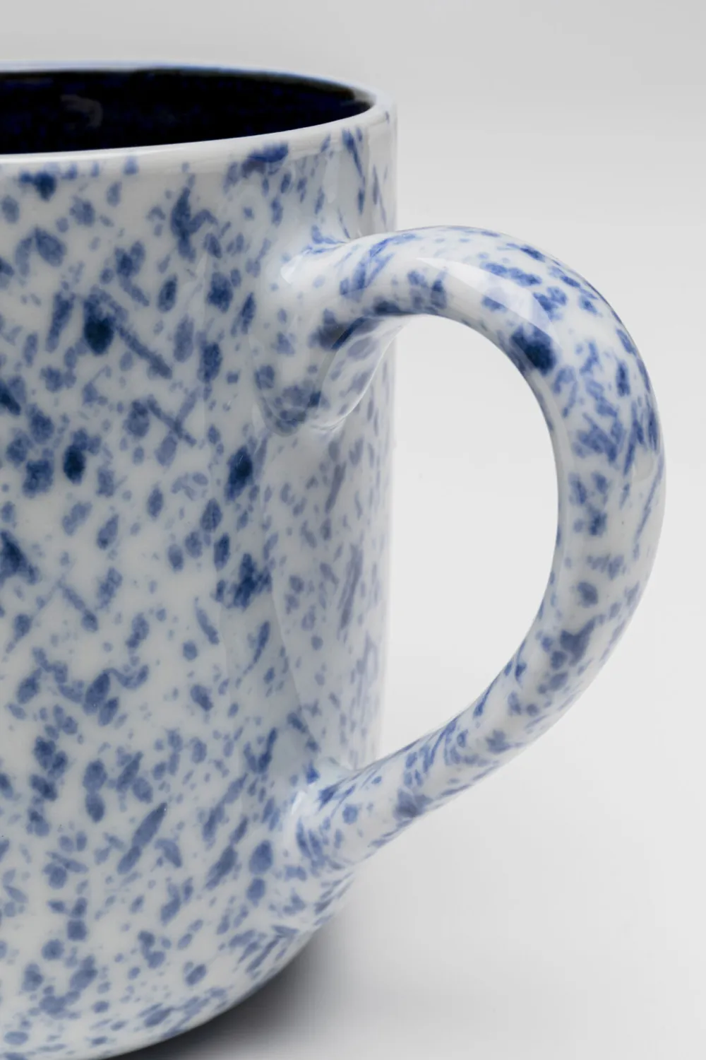 Zastawa Stołowa|Kubki*KARE Design Kubek Kamionkowy Z Uchem W Kolorze Biało-niebieskim 350 Ml