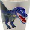 Zastawa Stołowa|Kubki*KARE Design Kubek Z Porcelany Biało-niebieski Dinozaur Spinozaur 390 Ml