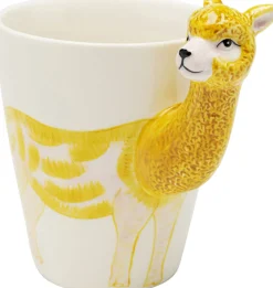Zastawa Stołowa|Kubki*KARE Design Kubek Z Porcelany Motyw Zwierzęcy Alpaka 390 Ml