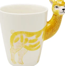 Zastawa Stołowa|Kubki*KARE Design Kubek Z Porcelany Motyw Zwierzęcy Alpaka 390 Ml