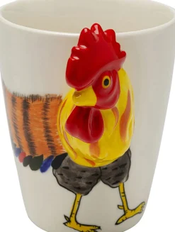 Zastawa Stołowa|Kubki*KARE Design Kubek Z Porcelany Motyw Zwierzęcy Kogut 390 Ml