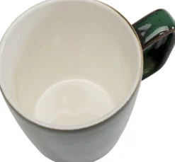 Kubki*KARE Design Kubek Z Uchem Zielony Porcelana 350 Ml