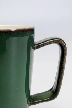 Kubki*KARE Design Kubek Z Uchem Zielony Porcelana 350 Ml