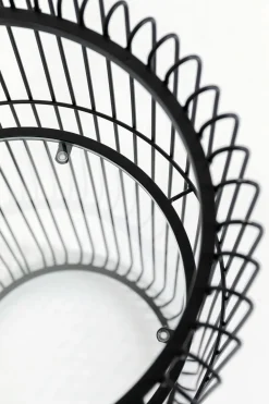 Doniczki I Osłonki*KARE Design Kwietnik Stalowy Loft Czarny Półka Szklana Ø37x70 Cm