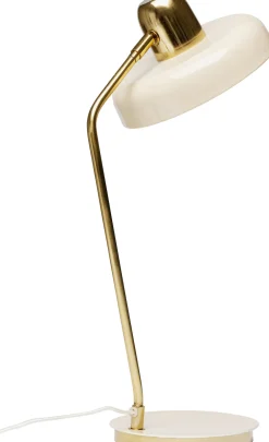Lampy Stołowe*KARE Design Lampa Biurkowa Beżowo-złota Stalowa 56 Cm