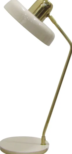 Lampy Stołowe*KARE Design Lampa Biurkowa Beżowo-złota Stalowa 56 Cm