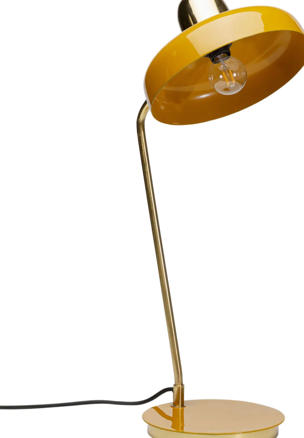 Lampy Stołowe*KARE Design Lampa Biurkowa Stalowa Złota Z Pomarańczowym Kloszem 56 Cm