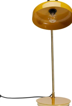 Lampy Stołowe*KARE Design Lampa Biurkowa Stalowa Złota Z Pomarańczowym Kloszem 56 Cm