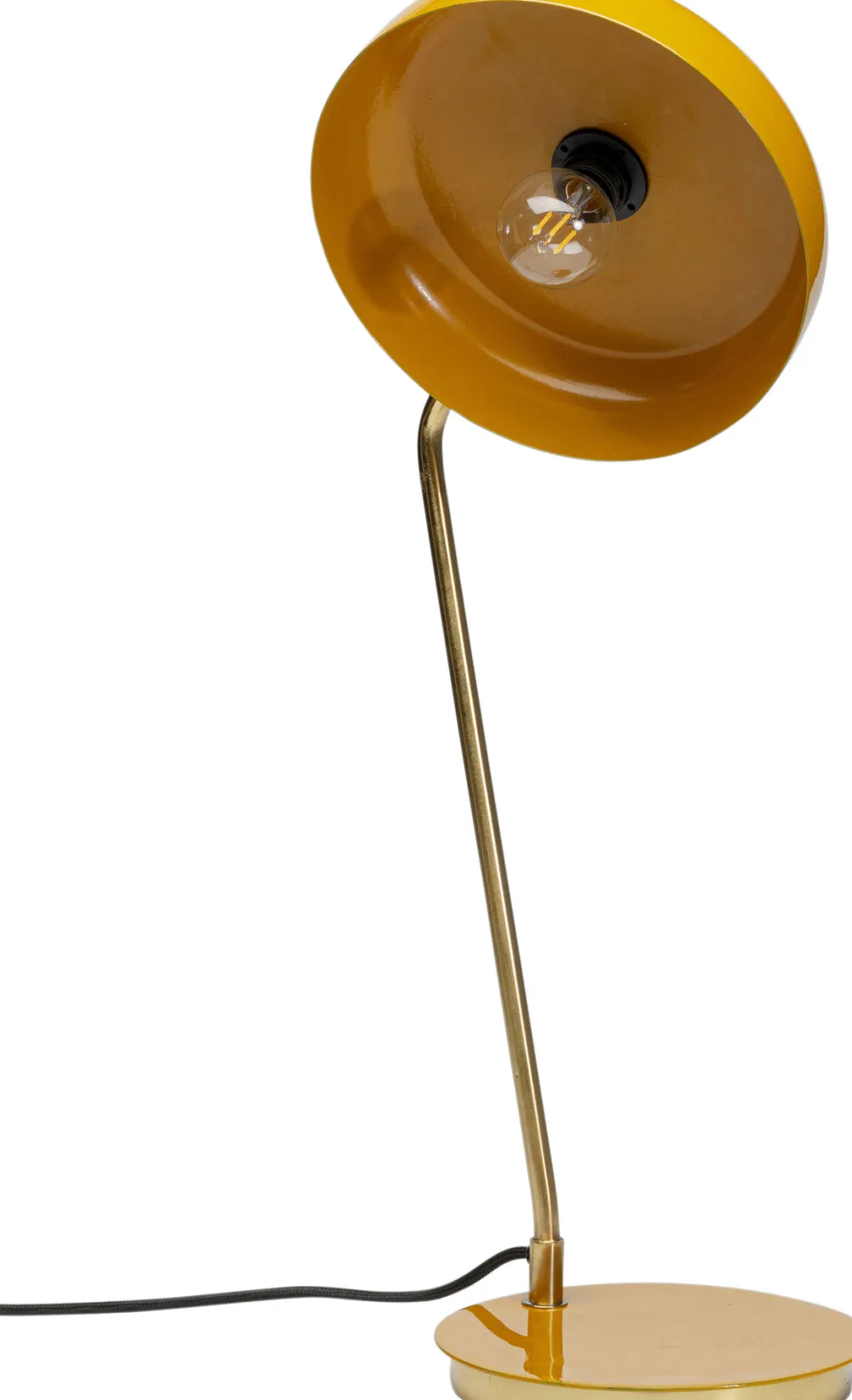 Lampy Stołowe*KARE Design Lampa Biurkowa Stalowa Złota Z Pomarańczowym Kloszem 56 Cm
