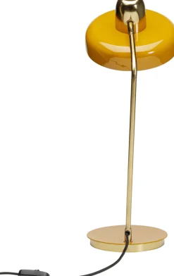 Lampy Stołowe*KARE Design Lampa Biurkowa Stalowa Złota Z Pomarańczowym Kloszem 56 Cm