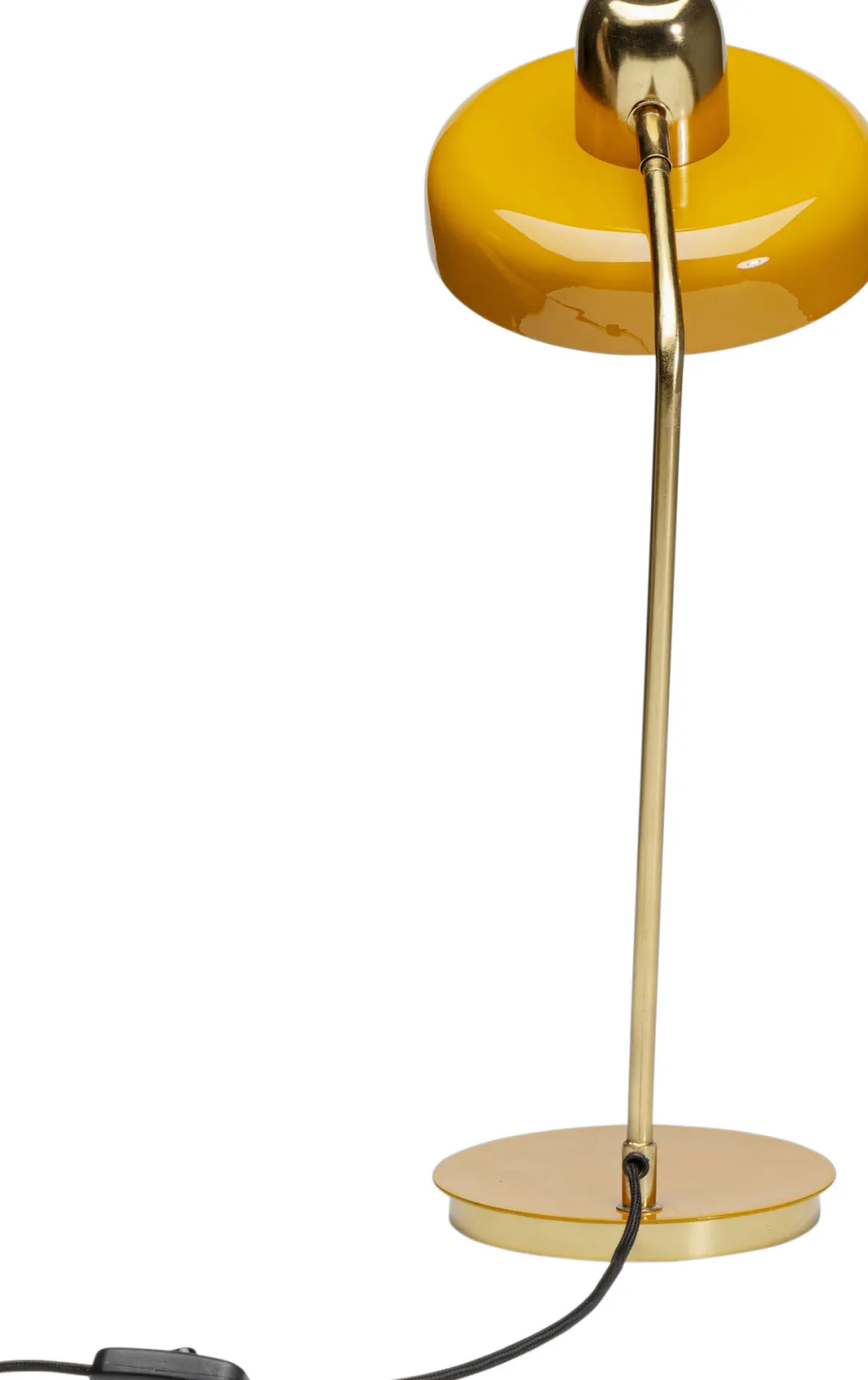Lampy Stołowe*KARE Design Lampa Biurkowa Stalowa Złota Z Pomarańczowym Kloszem 56 Cm