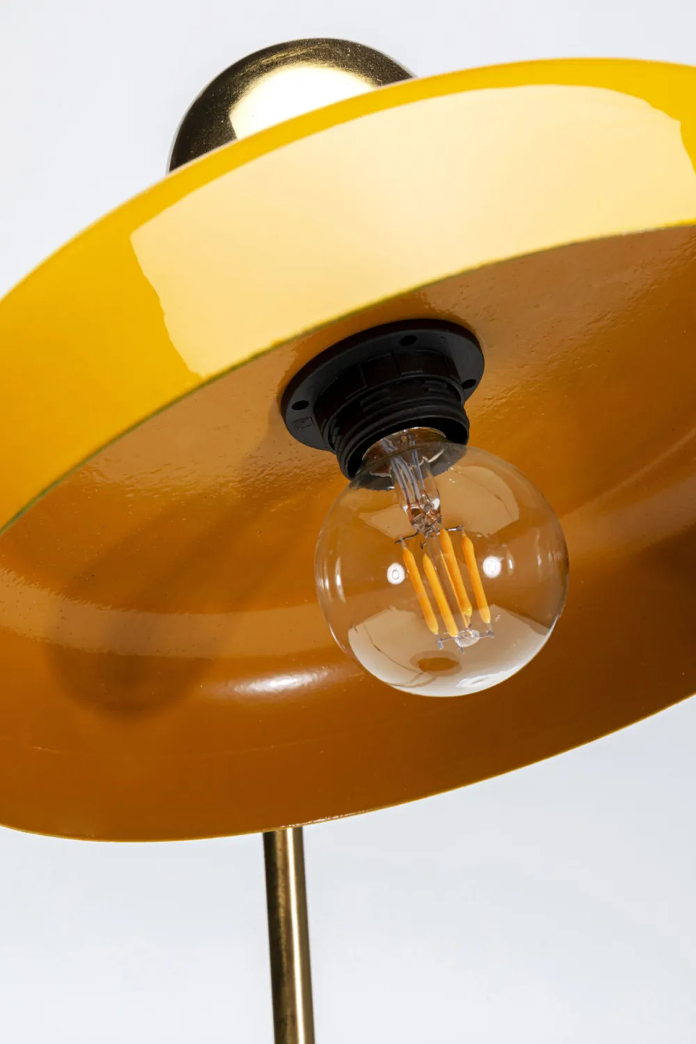 Lampy Stołowe*KARE Design Lampa Biurkowa Stalowa Złota Z Pomarańczowym Kloszem 56 Cm